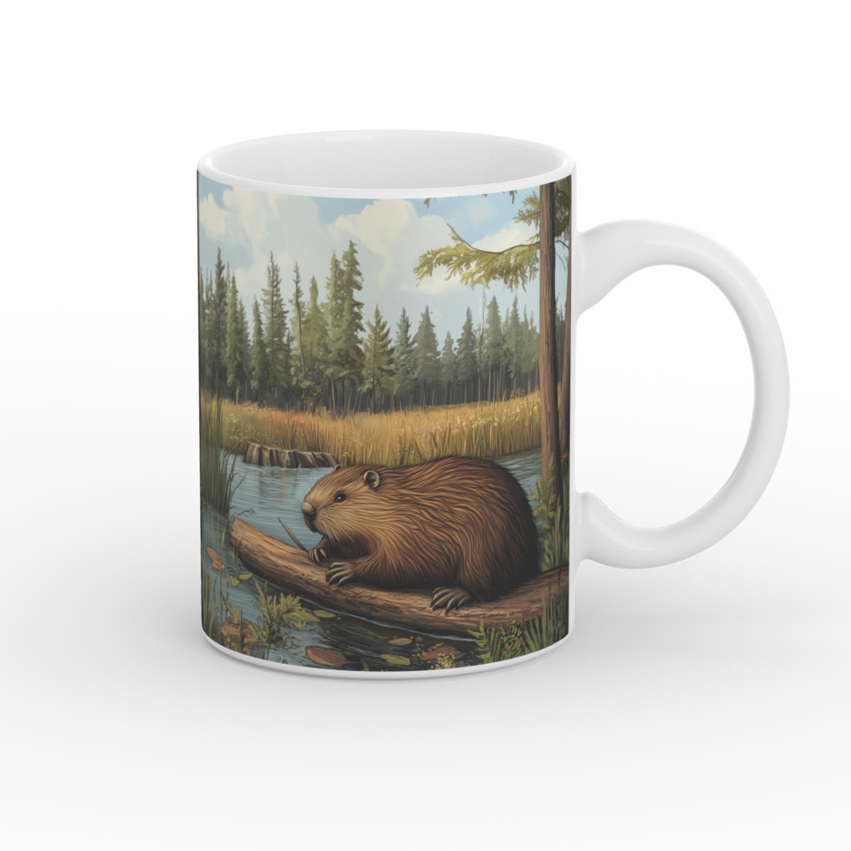 Beaver Bliss Glossy Mug